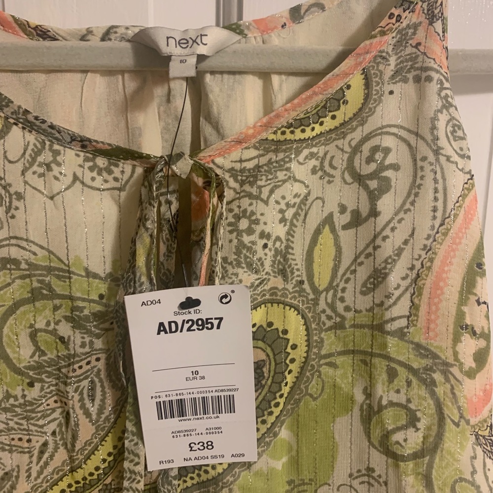 NWT! Next Paisley Cold Shoulder Blouse - Picture 5 of 5